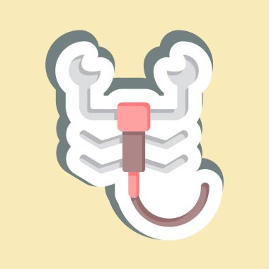 Etiket Akrep. Böceklerin sembolü. dizayn edilebilir