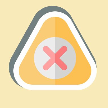 Çıkartma uyarısı. Ünlem sembolüyle ilgili. dizayn edilebilir