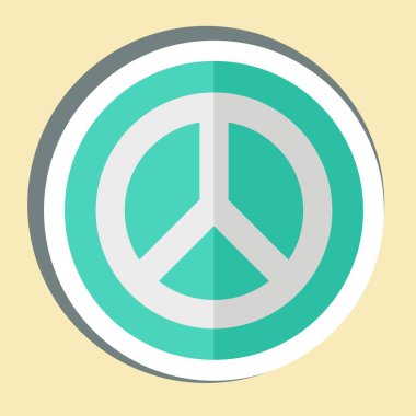 Etiket Dünya Barış Logosu. Dünya Barışı sembolüyle ilgili. dizayn edilebilir