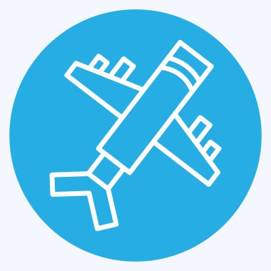 Simge Hava Gemisi. Ulaşım sembolüyle ilgili. Mavi gözlü. dizayn edilebilir