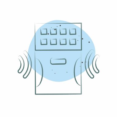 Simge Hava Arındırıcı. İç Güvenlik sembolüyle ilgili. Renkli Leke Biçimi