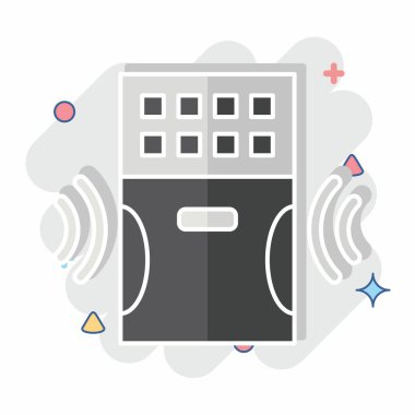 Simge Hava Arındırıcı. İç Güvenlik sembolüyle ilgili. çizgi roman biçimi