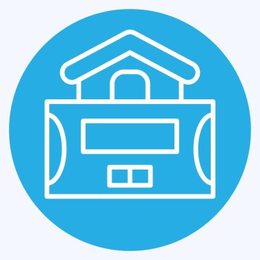 Simge Alarm Sistemi. İç Güvenlik sembolüyle ilgili. mavi gözler tarzı