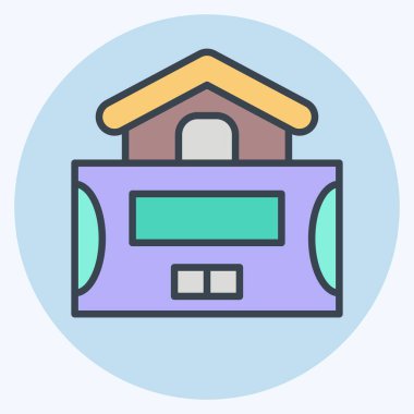 Simge Alarm Sistemi. İç Güvenlik sembolüyle ilgili. renk eşi biçimi