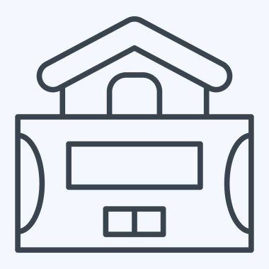 Simge Alarm Sistemi. İç Güvenlik sembolüyle ilgili. satır biçimi