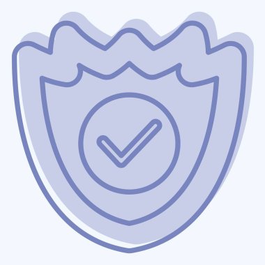 Simgesel Amoned Shield. Askeri sembolle ilgili. İki ton stili. dizayn edilebilir