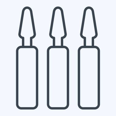 Simge ampule. Kozmetoloji sembolüyle ilgili. Sıra tarzı. dizayn edilebilir