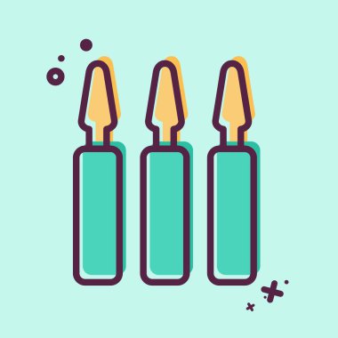 Simge ampule. Kozmetoloji sembolüyle ilgili. MBE tarzı. dizayn edilebilir