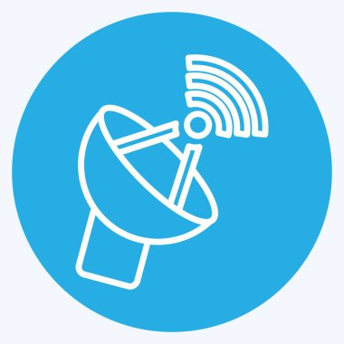 Simge anteni. Wifi sembolüyle ilgili. Mavi gözlü. dizayn edilebilir