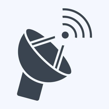 Simge anteni. Wifi sembolüyle ilgili. Kabartma tarzı. dizayn edilebilir