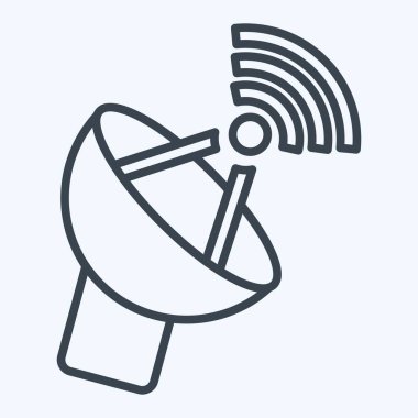 Simge anteni. Wifi sembolüyle ilgili. Sıra tarzı. dizayn edilebilir