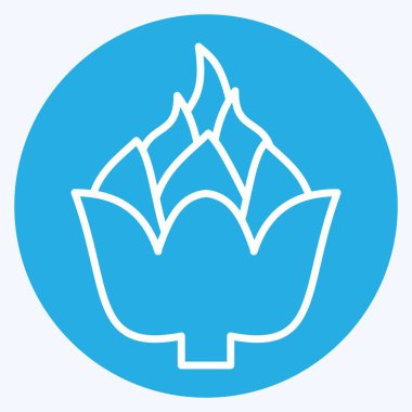 Simge enginarı. Meyve ve Sebze Sembolü ile ilgili. Mavi gözlü. düzenlenebilir