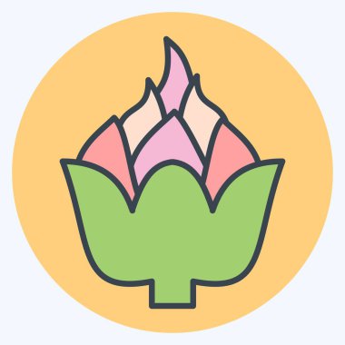 Simge enginarı. Meyve ve Sebze Sembolü ile ilgili. renk arkadaşı stili. düzenlenebilir