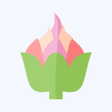 Simge enginarı. Meyve ve Sebze Sembolü ile ilgili. Düz stil. düzenlenebilir