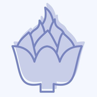 Simge enginarı. Meyve ve Sebze Sembolü ile ilgili. İki ton stili. düzenlenebilir