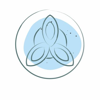 Simgesel Astroloji Doğum Çizelgesi. Astroloji sembolüyle ilgili. Renkli Leke Biçimi. düzenlenebilir