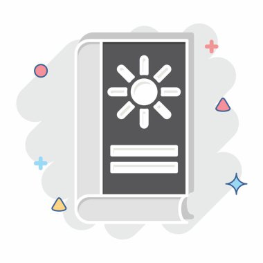 Simge Astroloji Kitabı. Astroloji sembolüyle ilgili. Çizgi roman. dizayn edilebilir