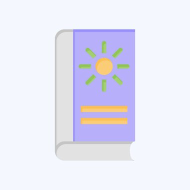 Simge Astroloji Kitabı. Astroloji sembolüyle ilgili. Düz stil. dizayn edilebilir