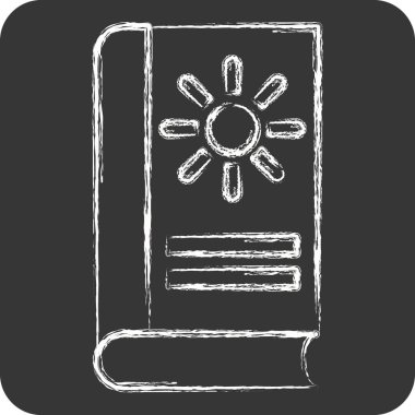 Simge Astroloji Kitabı. Astroloji sembolüyle ilgili. Tebeşir stili. dizayn edilebilir