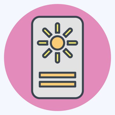 Simge Astroloji Kartı. Astroloji sembolüyle ilgili. renk arkadaşı stili. dizayn edilebilir