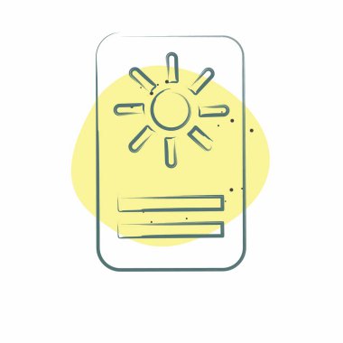 Simge Astroloji Kartı. Astroloji sembolüyle ilgili. Renkli Leke Biçimi. dizayn edilebilir