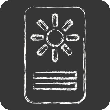 Simge Astroloji Kartı. Astroloji sembolüyle ilgili. Tebeşir stili. dizayn edilebilir