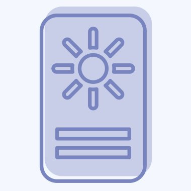 Simge Astroloji Kartı. Astroloji sembolüyle ilgili. İki ton stili. dizayn edilebilir