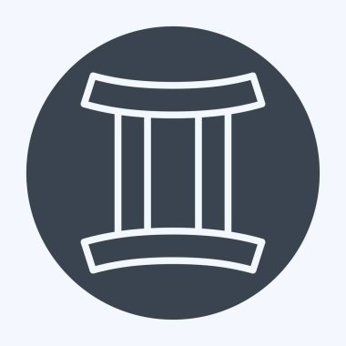 İkon Astrolojisi Gemini. Astroloji sembolüyle ilgili. Kabartma tarzı. dizayn edilebilir