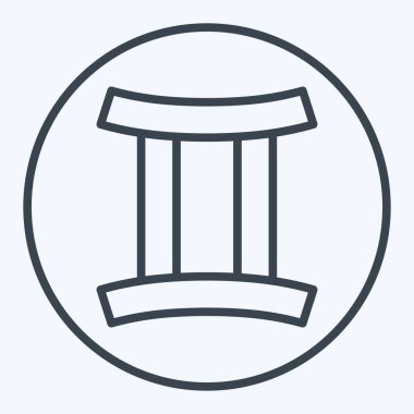 İkon Astrolojisi Gemini. Astroloji sembolüyle ilgili. Sıra tarzı. dizayn edilebilir