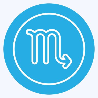 Simge Astroloji İşareti. Astroloji sembolüyle ilgili. Mavi gözlü. dizayn edilebilir