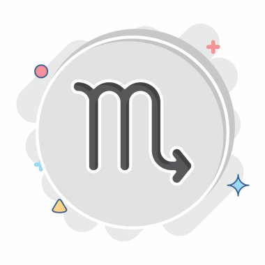Simge Astroloji İşareti. Astroloji sembolüyle ilgili. Çizgi roman. dizayn edilebilir