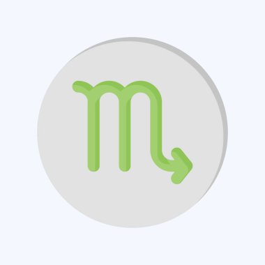 Simge Astroloji İşareti. Astroloji sembolüyle ilgili. Düz stil. dizayn edilebilir