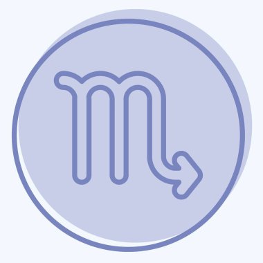 Simge Astroloji İşareti. Astroloji sembolüyle ilgili. İki ton stili. dizayn edilebilir