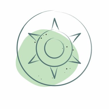 Simge Astroloji Yıldızı. Astroloji sembolüyle ilgili. Renkli Leke Biçimi. dizayn edilebilir