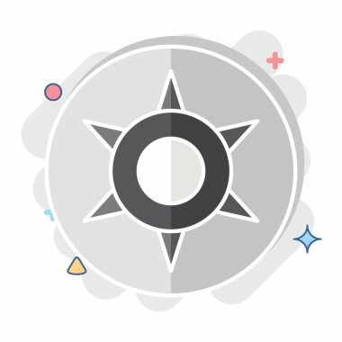 Simge Astroloji Yıldızı. Astroloji sembolüyle ilgili. Çizgi roman. dizayn edilebilir