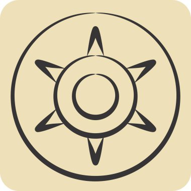 Simge Astroloji Yıldızı. Astroloji sembolüyle ilgili. El çizimi tarzı. dizayn edilebilir