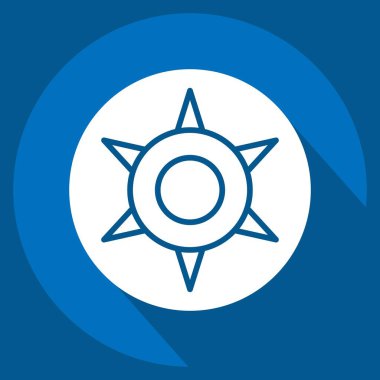 Simge Astroloji Yıldızı. Astroloji sembolüyle ilgili. Uzun gölge tarzı. dizayn edilebilir