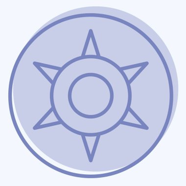 Simge Astroloji Yıldızı. Astroloji sembolüyle ilgili. İki ton stili. dizayn edilebilir