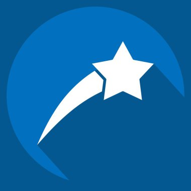 Simge Astroloji Yıldızları. Astroloji sembolüyle ilgili. Uzun gölge tarzı. dizayn edilebilir