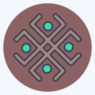 Simge Astroloji Sembolü. Astroloji sembolüyle ilgili. renk arkadaşı stili. dizayn edilebilir