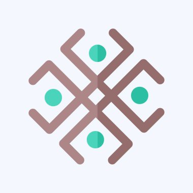 Simge Astroloji Sembolü. Astroloji sembolüyle ilgili. Düz stil. dizayn edilebilir