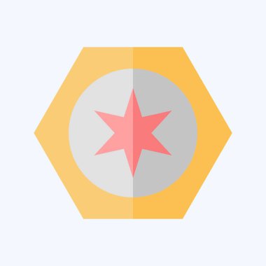 Simge Astrolojisi. Astroloji sembolüyle ilgili. Düz stil. dizayn edilebilir