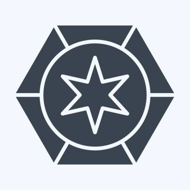 Simge Astrolojisi. Astroloji sembolüyle ilgili. Kabartma tarzı. dizayn edilebilir