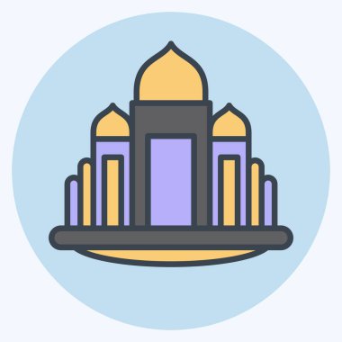 Simge Bazilikası. House sembolüyle ilgili. renk arkadaşı stili. dizayn edilebilir