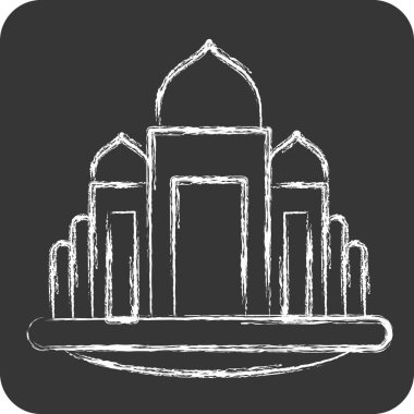 Simge Bazilikası. House sembolüyle ilgili. Tebeşir stili. dizayn edilebilir