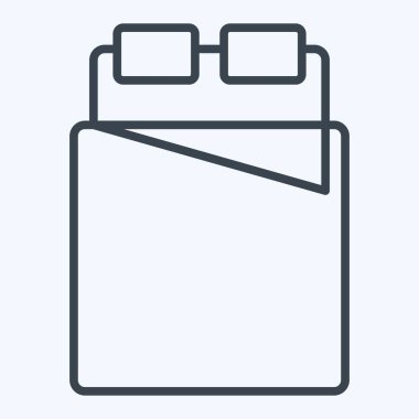 Yatak sembolü ile ilgili ikon yatak 2. Sıra tarzı. dizayn edilebilir