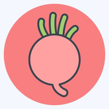 Icon Pancar. Meyve ve Sebze Sembolü ile ilgili. renk arkadaşı stili. düzenlenebilir