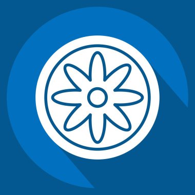 Simge Bohem. Astroloji sembolüyle ilgili. Uzun gölge tarzı. dizayn edilebilir