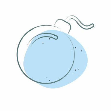 Simge bombası. Askeri sembolle ilgili. Renkli Leke Biçimi. dizayn edilebilir