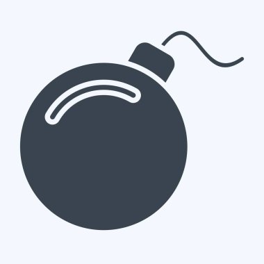 Simge bombası. Askeri sembolle ilgili. Kabartma tarzı. dizayn edilebilir